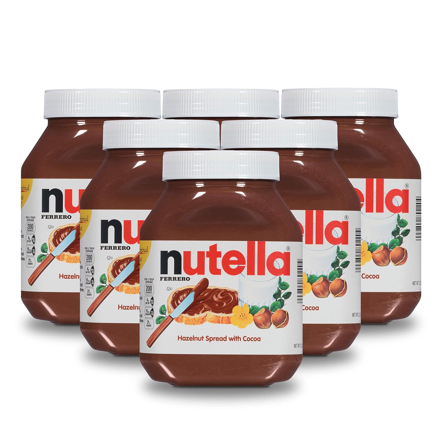 Nutella Chocolate Hazelnut Spread, Perfect Topping for Pancakes, 35.2 Ounce, Pack of 6-0