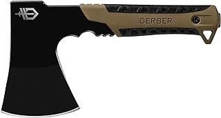 Gerber Gear Pack Hatchet - 3.5" Steel Blade Axe with Full Tang - Survival, Bushcraft and Camping Gear - with Mountable Nylon Sheath - Brown