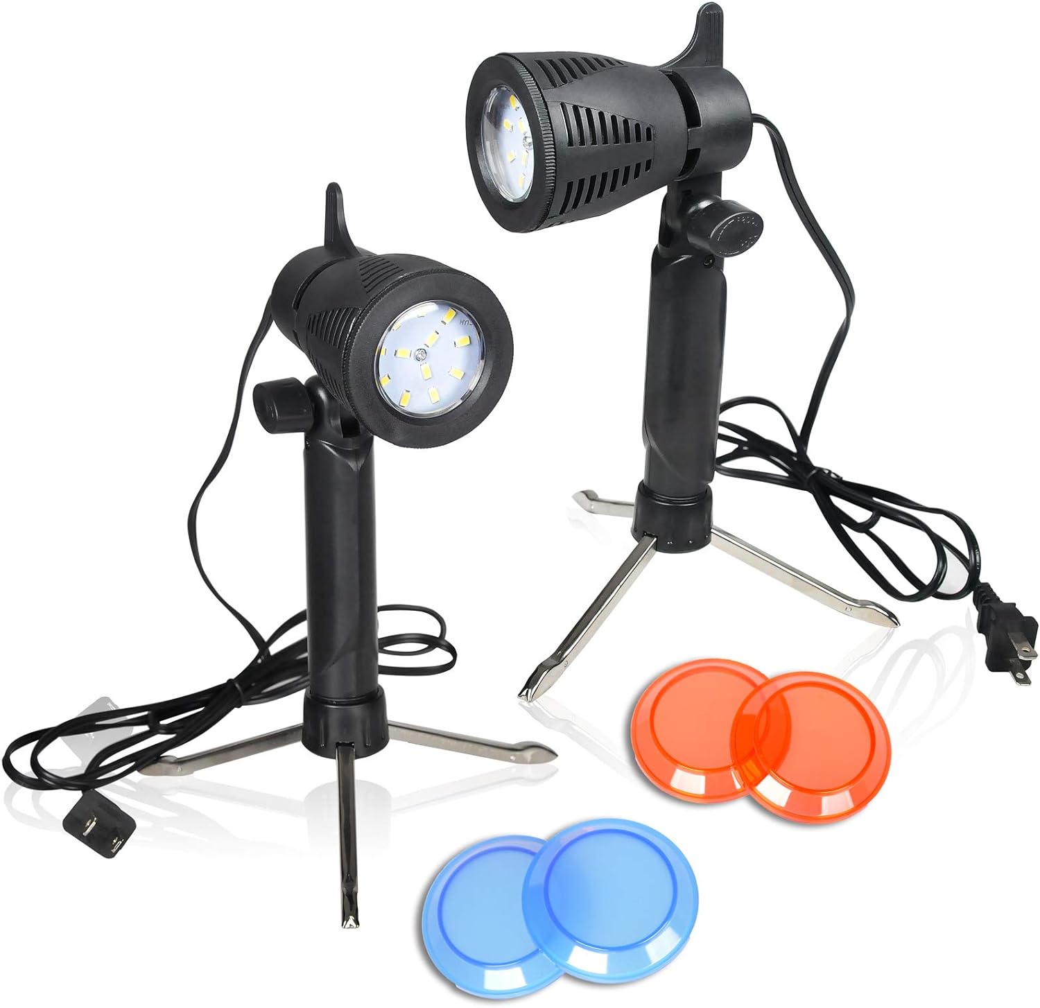 EMART Photography LED Continuous Light Lamp 5500K Portable Camera Photo Lighting for Table Top Studio - 2 Sets-0