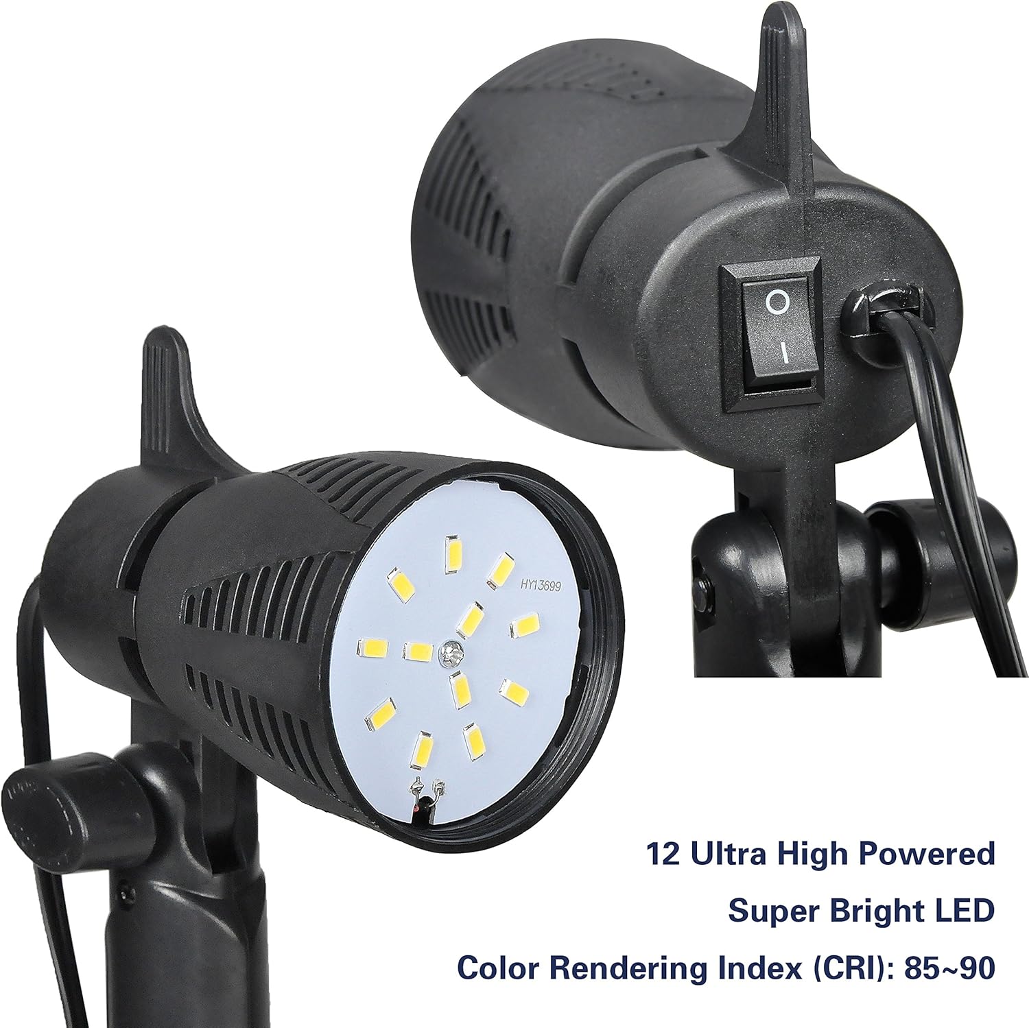 EMART Photography LED Continuous Light Lamp 5500K Portable Camera Photo Lighting for Table Top Studio - 2 Sets-1