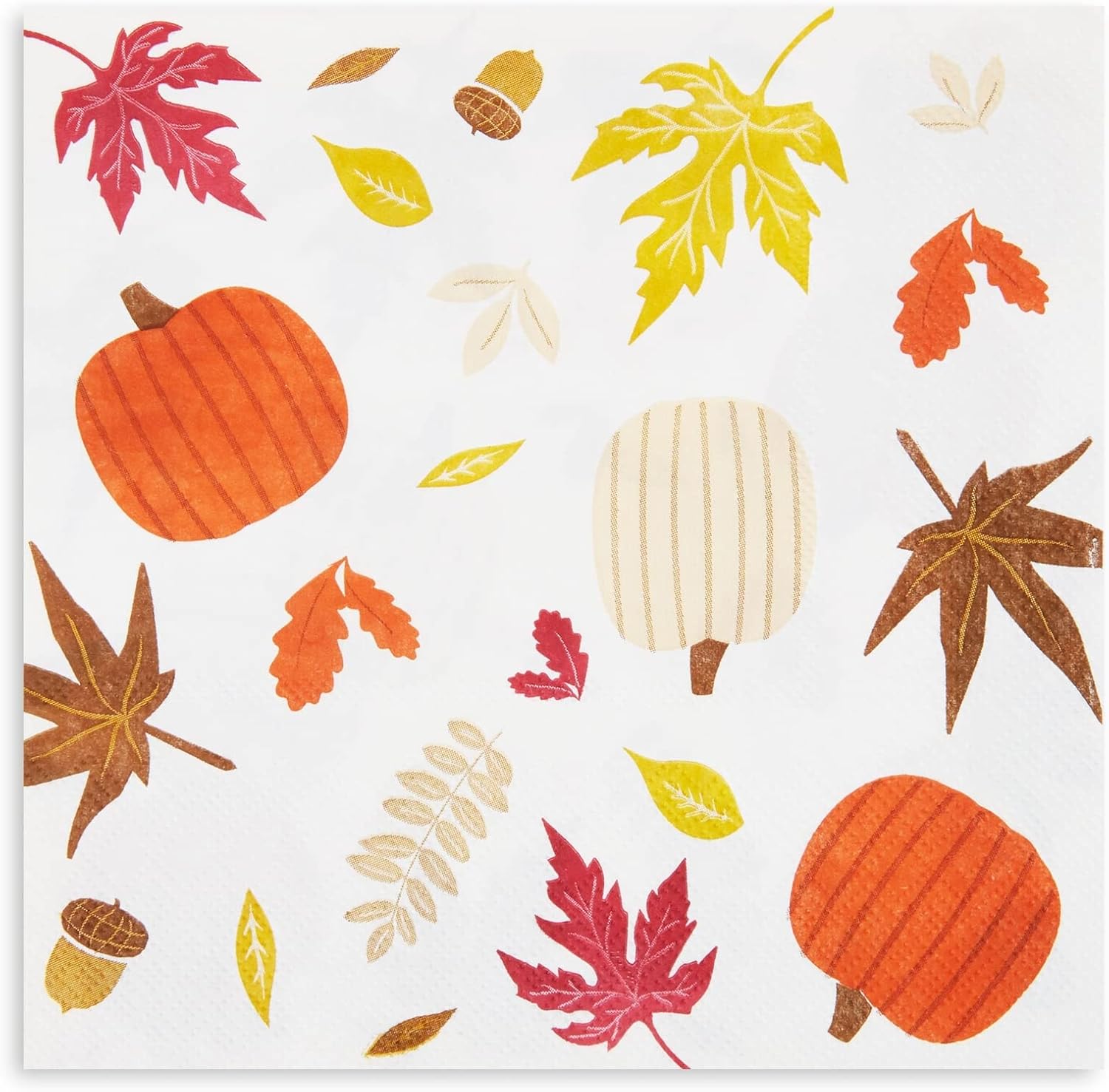 Juvale Autumn Paper Plates and Napkins, Cups, Cutlery for Thanksgiving, Fall Party Supplies (Serves 24, 144 Pieces)-3