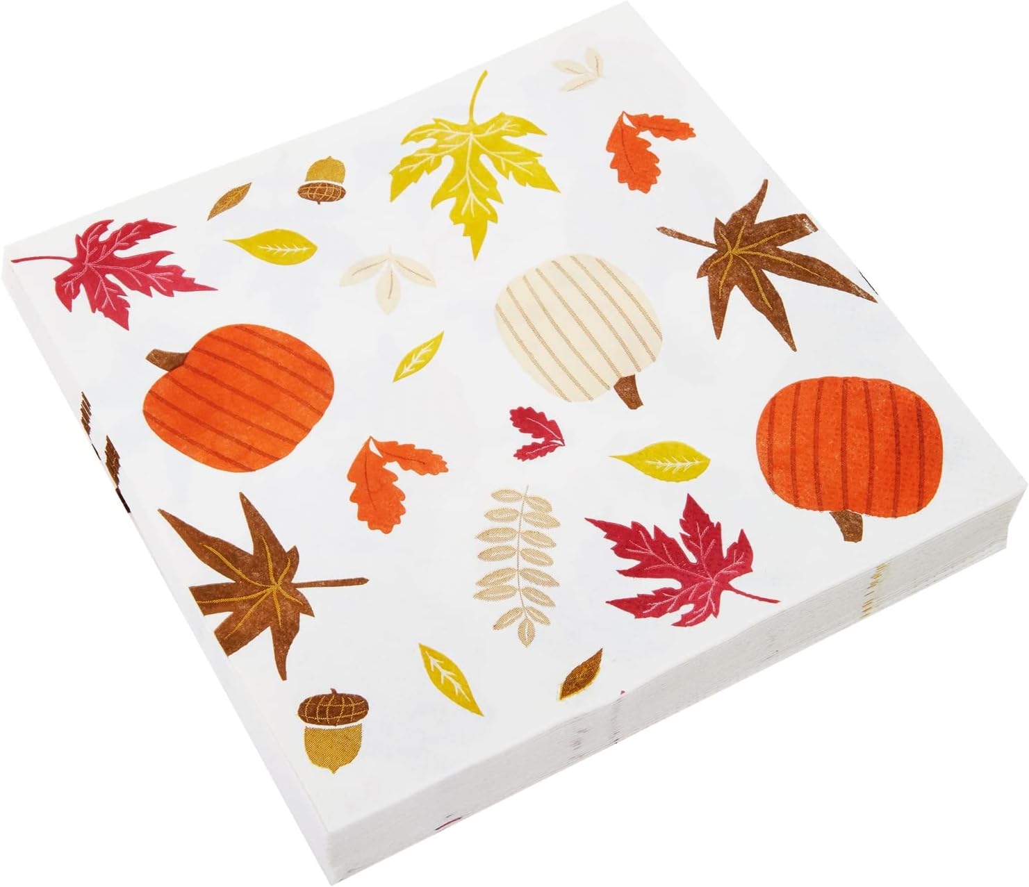 Juvale Autumn Paper Plates and Napkins, Cups, Cutlery for Thanksgiving, Fall Party Supplies (Serves 24, 144 Pieces)-6