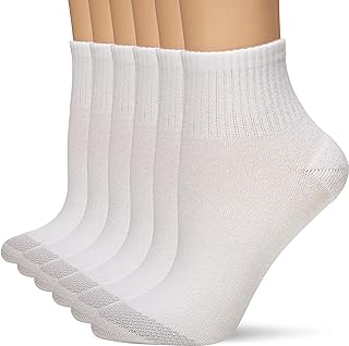 Hanes Womens Cool Comfort Toe Support Ankle Socks, 6-Pair Pack