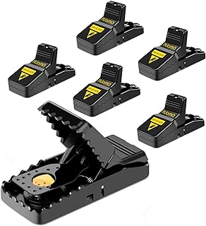 Mouse Trap, Mouse Traps That Work Small Mice Trap Outdoor Indoor Best Snap Traps for Mouse/Mice Safe and Reusable 6 Pack Quick Kill Mice Traps