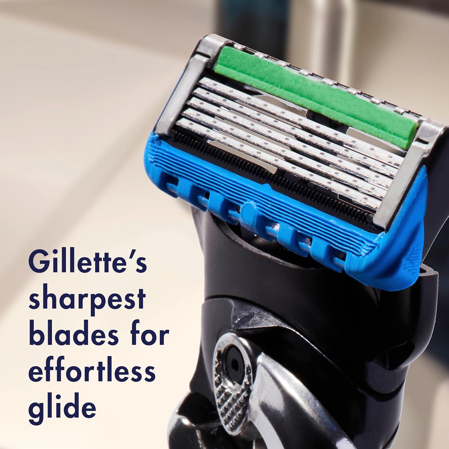 Gillette Fusion ProGlide Razors for Men, 1 Gillette Razor, 4 Razor Blade Refills, Shields Against Skin Irritation-2