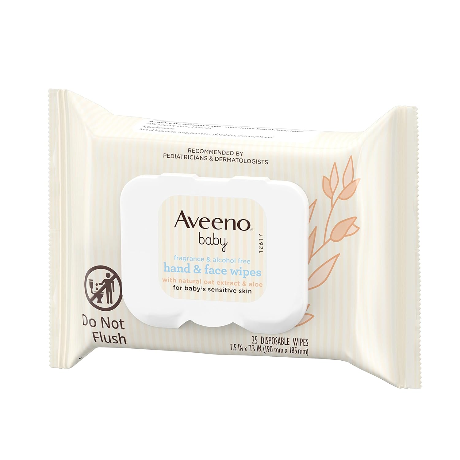 Aveeno Baby Hand & Face Cleansing & Moisturizing Wipes with Oat Extract and Aloe, Fragrance-Free Wipes for Sensitive Skin, Free of Sulfates, Alcohol, Parabens, and Dyes, 25 ct (Pack of 4)-13