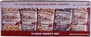 Amish Country Popcorn | 4 Ounce Variety Kernel Gift Set (10 Pack Assorted) | Old Fashioned, Non-GMO and Gluten Free (4oz Each, 10ct Total)