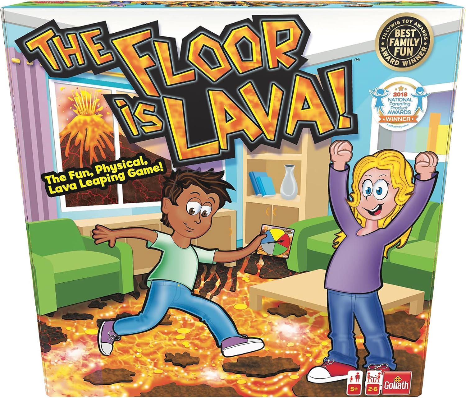 The Original The Floor is Lava! Game by Endless Games - Interactive Game For Kids And Adults - Promotes Physical Activity - Indoor And Outdoor Safe-0