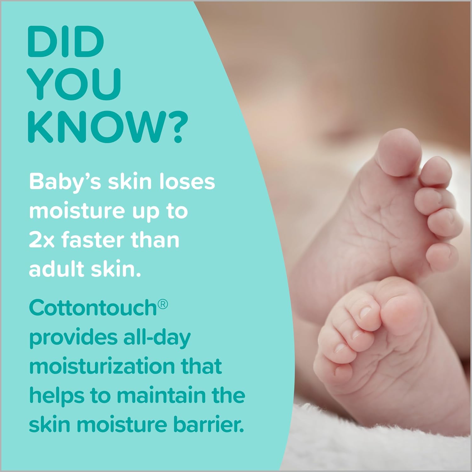 Johnson's Baby CottonTouch Newborn Baby Face and Body Lotion, Hypoallergenic and Paraben-Free Moisturization for Baby's Sensitive Skin, Made with Real Cotton, 27.1 fl. oz-3