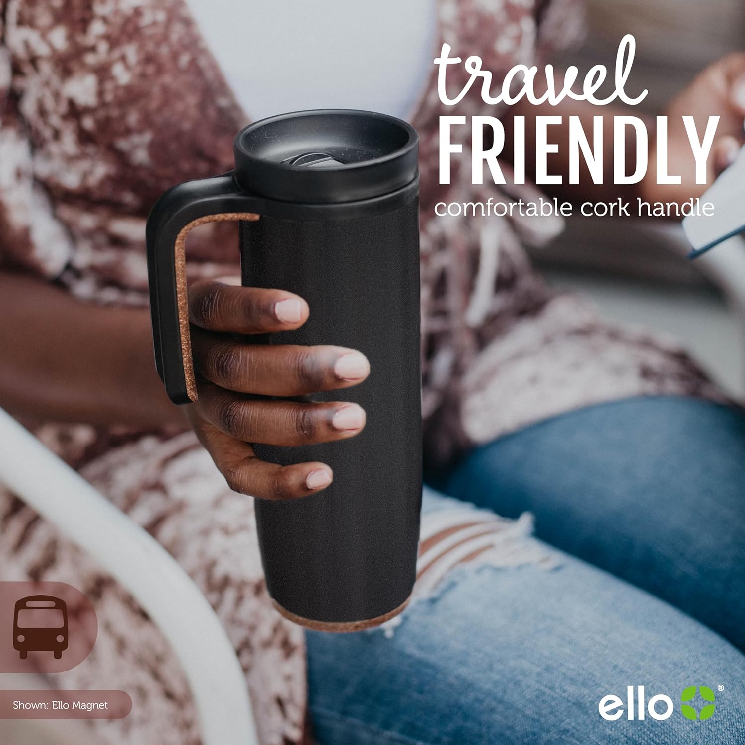 Ello Magnet 18oz Vacuum Insulated Stainless Steel Travel Mug with Side Handle and Leak-Proof Slider Lid and Built-in Coaster, Keeps Hot for 5 Hours, Perfect for Coffee or Tea, BPA-Free, Holiday Gift-4