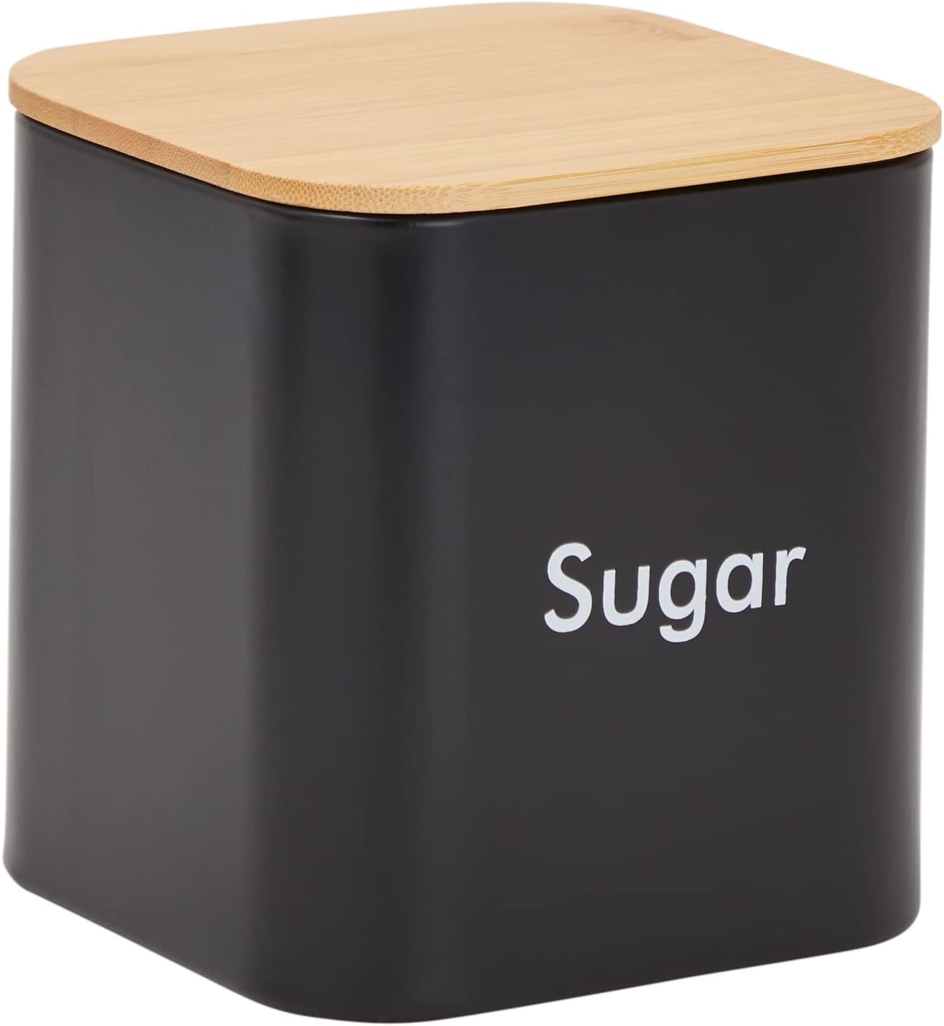 Juvale Set of 2 Black Flour and Sugar Canisters for Kitchen, Iron Containers for Storage (40 oz, 4.5 x 6 In)-6