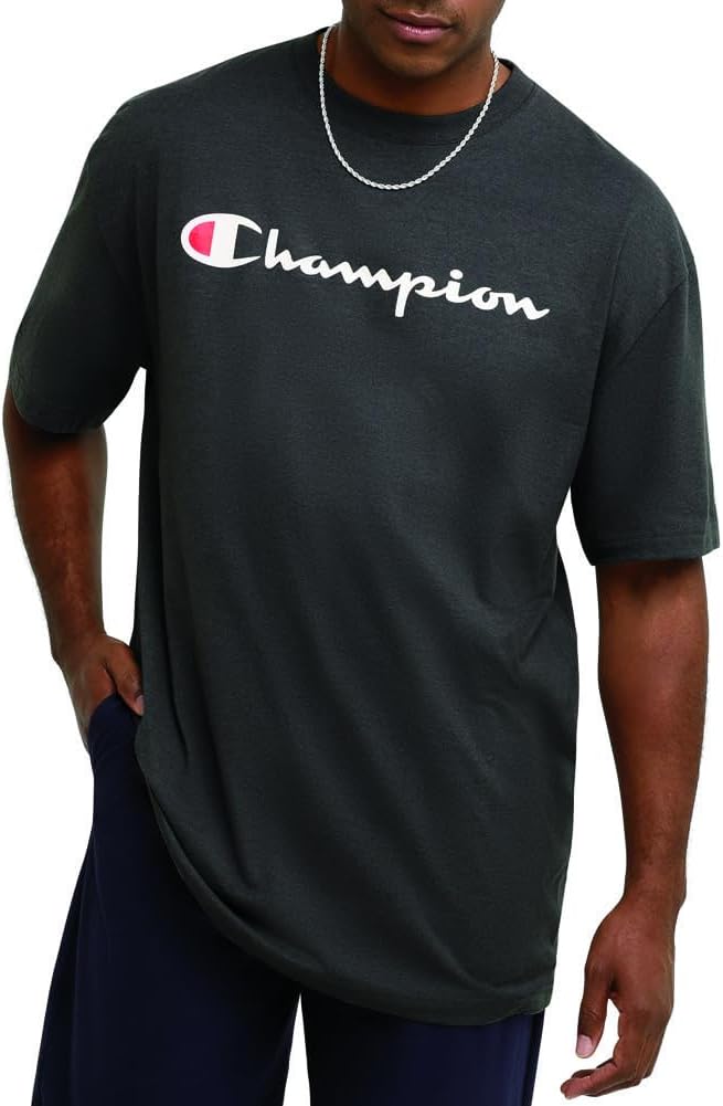 Champion Men's T-Shirt, Classic Graphic T-Shirt, Soft and Comfortable T-Shirts for Men, Script Logo (Reg. or Big & Tall)-3