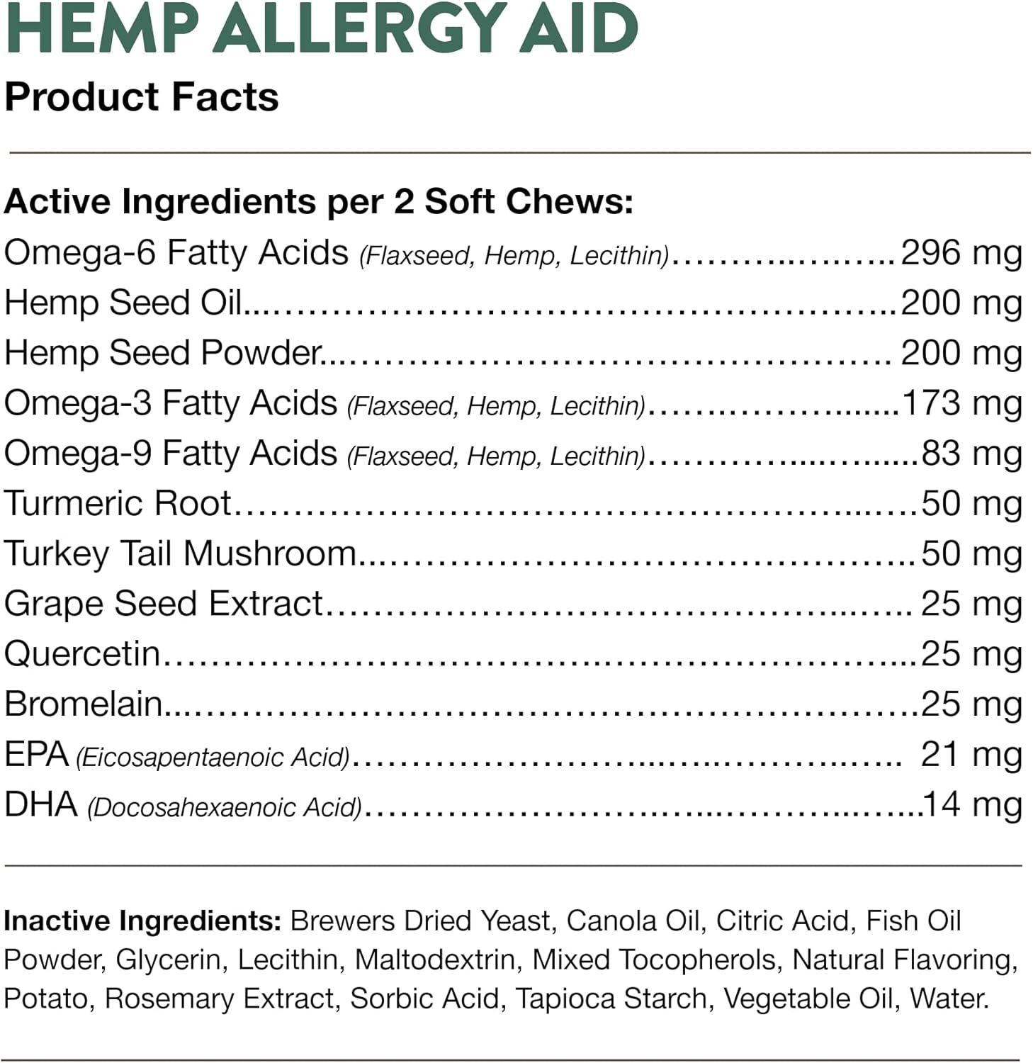 NaturVet Hemp Allergy Aid Supplement for Dogs, Hemp Seed, Antioxidants, Omegas, Dha & Epa for Healthy Skin & Respiratory Health, 120 Count-7