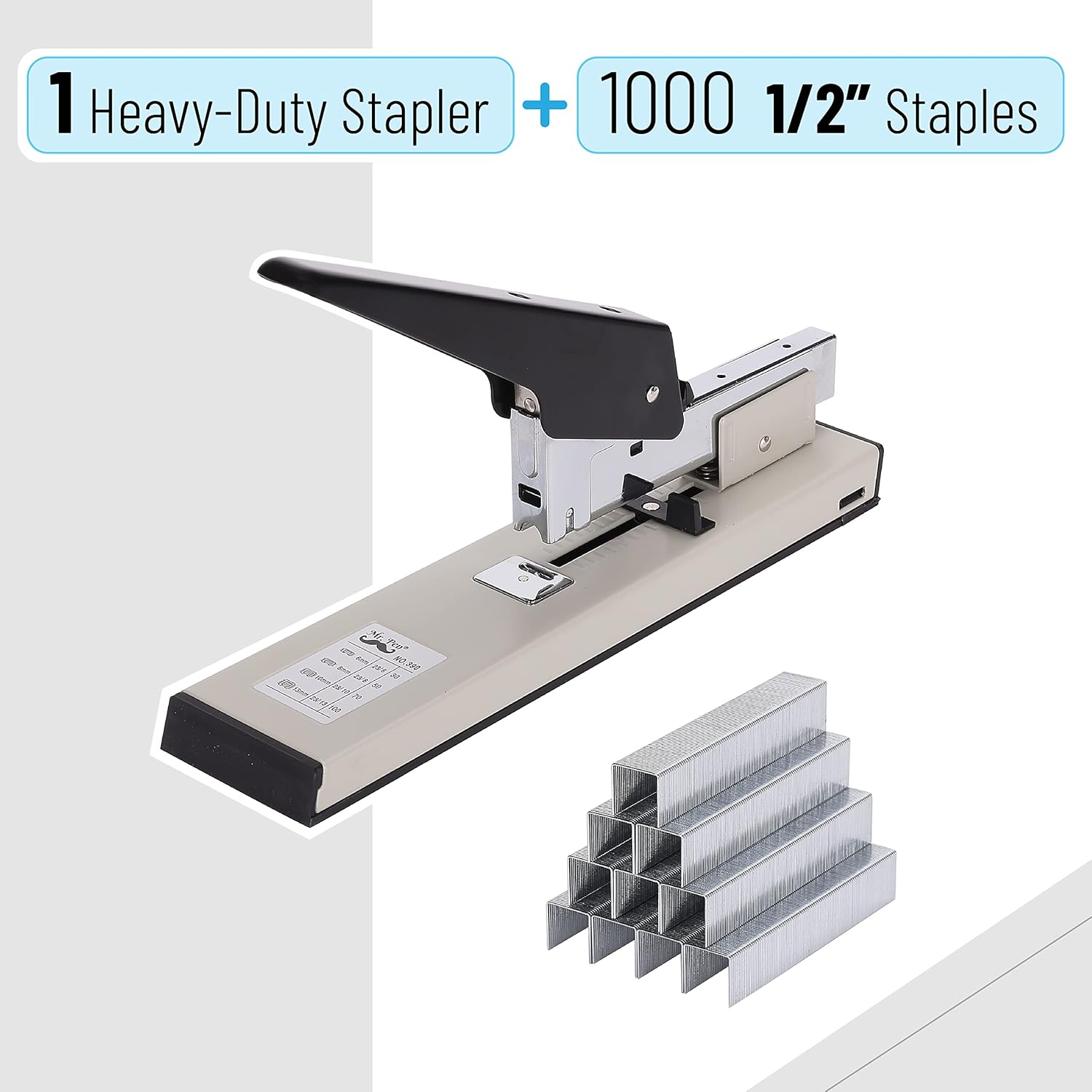 Mr. Pen- Heavy Duty Stapler with 1000 Staples, 100 Sheet High Capacity, Office Stapler, Desk Stapler, Big Stapler, Paper Stapler, Commercial Stapler, Large Stapler, Industrial Stapler, Heavy Stapler-1