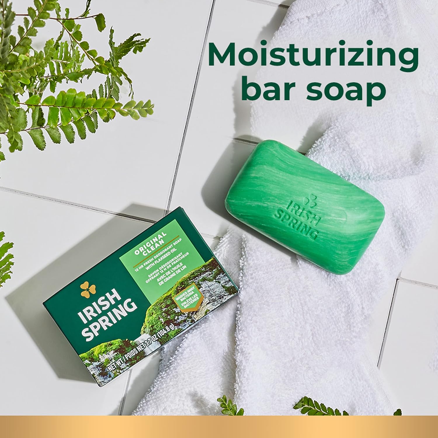 Irish Spring Bar Soap for Men, Original Clean, Smell Fresh and Clean for 12 Hours, Men Soap Bars for Washing Hands and Body, Mild for Skin, Recyclable Carton, 3.7 Ounce - 3 Count (Pack of 8)-6