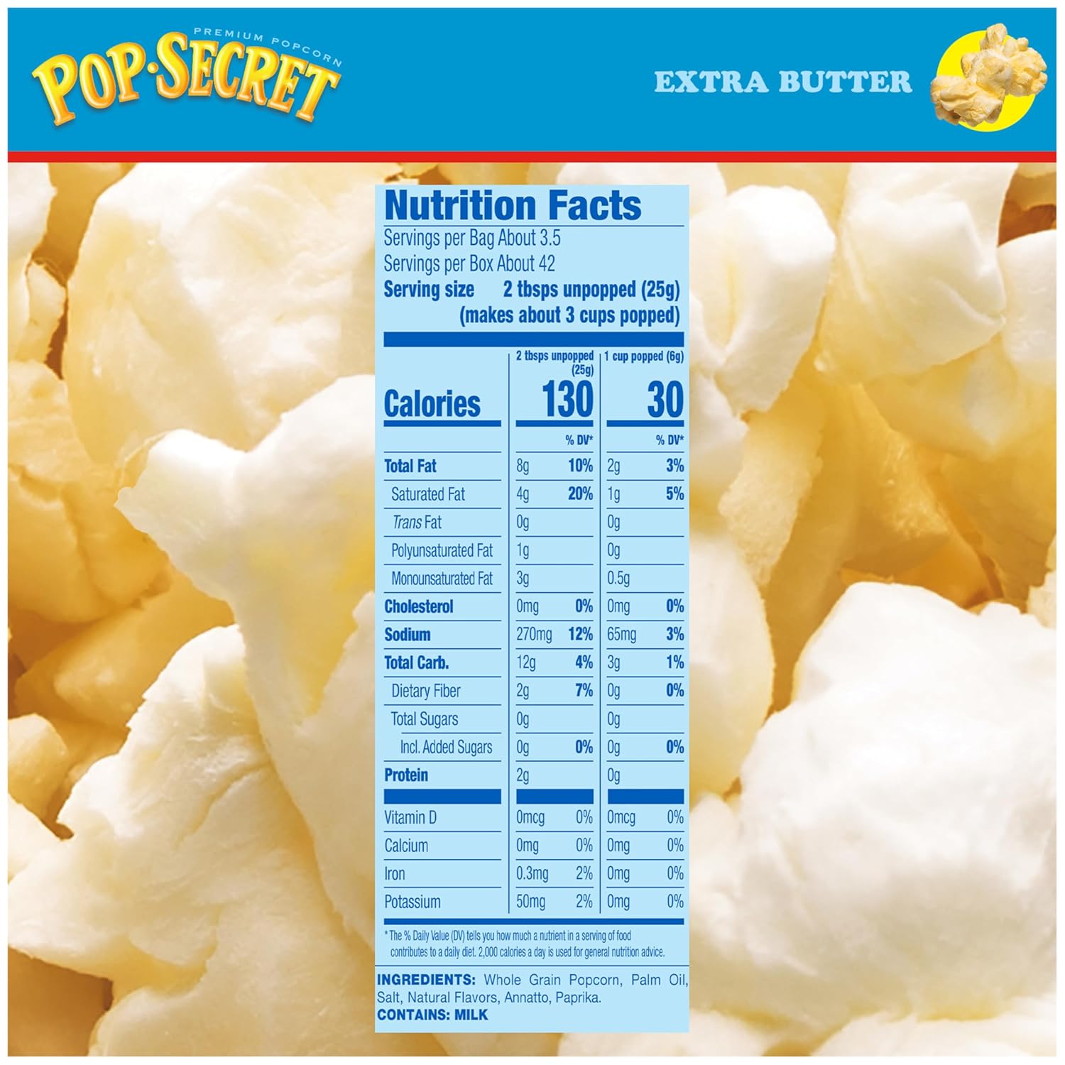 Pop Secret Popcorn, Extra Butter, 3.2 Oz Bags, 12 Ct-2