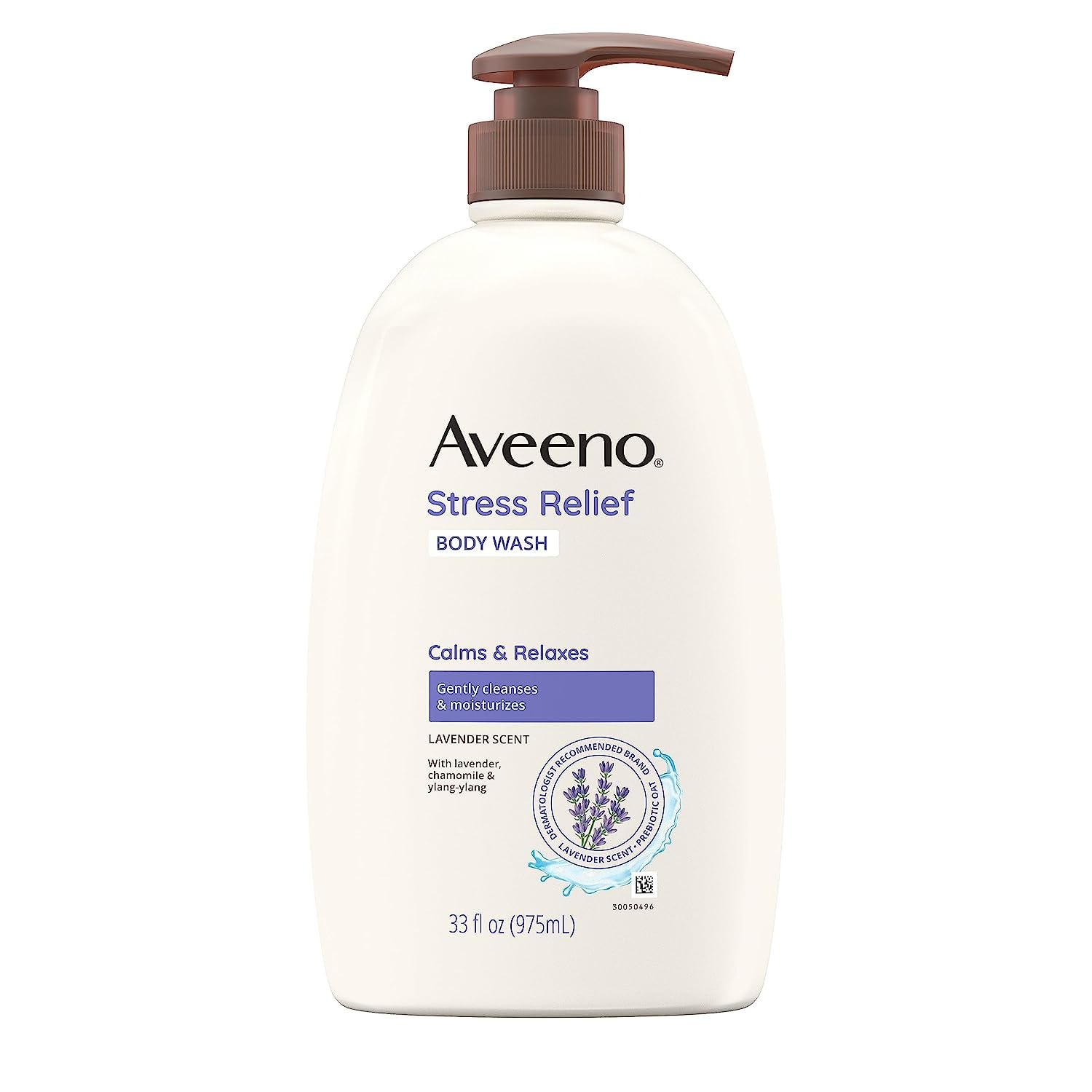 Aveeno Stress Relief Body Wash with Soothing Oat for Sensitive Skin, Lavender Body Wash to help you feel Calm and Relaxed, Sulfate-Free, 33 FL OZ-0