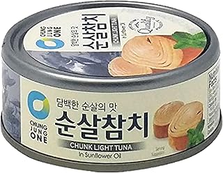 Chung Jung One O'Food Canned Tuna, Authentic Chunk Light Tuna Seafood in Sunflower Oil, Perfect for Fresh Salads, Sandwiches, and Healthy Meals, Pack of 3 (ORIGINAL)