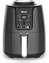 Ninja Air Fryer, Roast, Bake, Air Fry, Roast, Broil, Reheats, & Dehydrates, 4-in-1, Fries, Frozen Food, Veggies, and Juicy Meat, Less Oil, Easy Meals, Healthy Meals, Compact, 4 QT, Grey, AF101