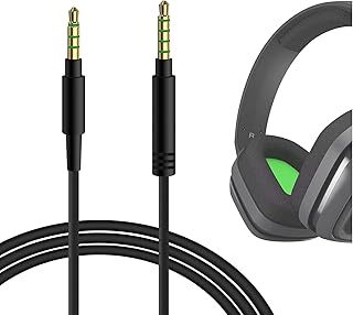 GEEKRIA Audio Cable Compatible with Beyerdynamic MMX 300 PRO, Astro A50, A40 tr, A40, A30, A10 Gen 2, A10 Gaming Headsets Cable, 1/8" (3.5mm) to 3.5mm Replacement Stereo Cord (5.6 ft/1.7 m)