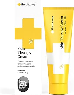 First Honey® Manuka Honey Cream for Dry & Itchy Skin | Fast Relief for Eczema, Rosacea, Psoriasis, & Dermatitis | Natural & No Fillers | Safe for Babies & Toddlers | 1.75 oz