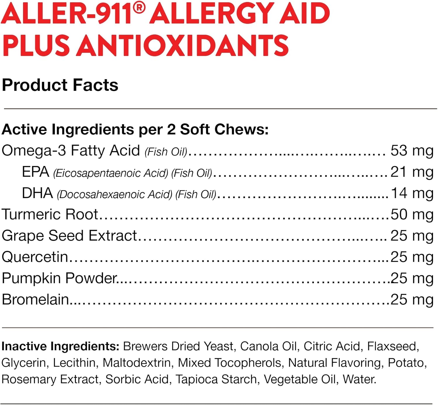 NaturVet Aller-911 Advanced Allergy Aid for Dogs, Cats – Antioxidant-Rich Pet Supplement with Omegas, DHA, EPA – Helps Support Dog Immune System, Cat Respiratory Health, Skin Moisture 180 Soft Chews-7