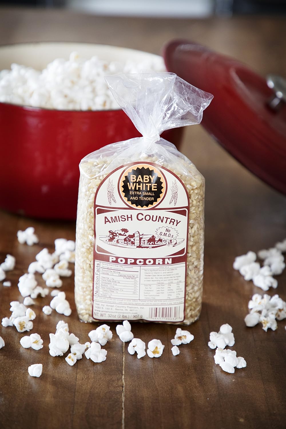 Amish Country Popcorn - Baby White Extra Small and Tender - GMO Free 2 lb Bag-1