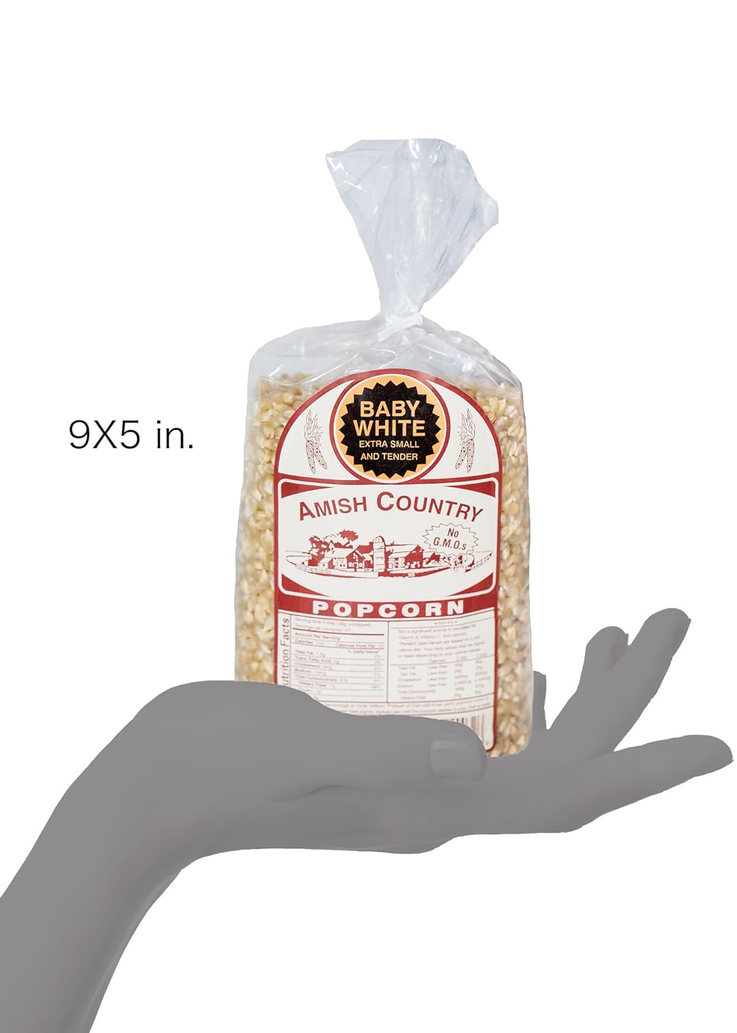 Amish Country Popcorn - Baby White Extra Small and Tender - GMO Free 2 lb Bag-4