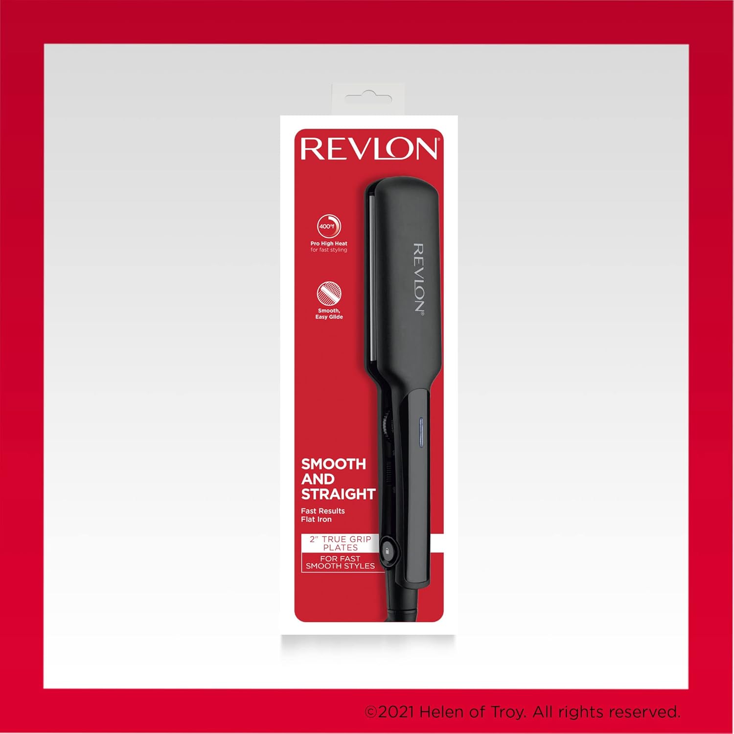 REVLON Smooth and Straight Ceramic Flat Iron | Fast Results, Smooth Styles (2 in)-5