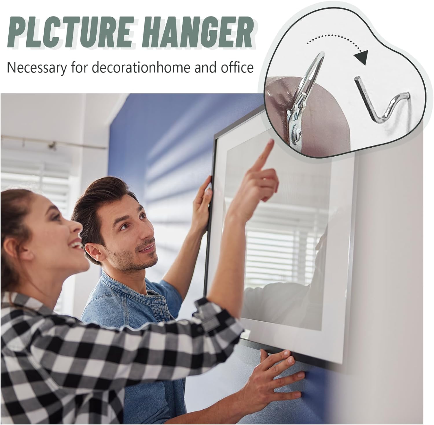 Picture Hangers,Drywall Hooks for Hanging Pictures,Wall Hooks, Picture Hangers, Picture Hanging Kit, Hang Art, Clock, Shelves, Mirrors, Frames, or Planters for Home and Office Decorations-20pcs-4