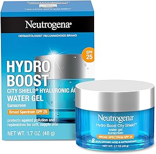 Neutrogena Hydro Boost Face Moisturizer with SPF 25, Hydrating Facial Sunscreen, Oil-Free and Non-Comedogenic Water Gel Face Lotion 1.7 oz