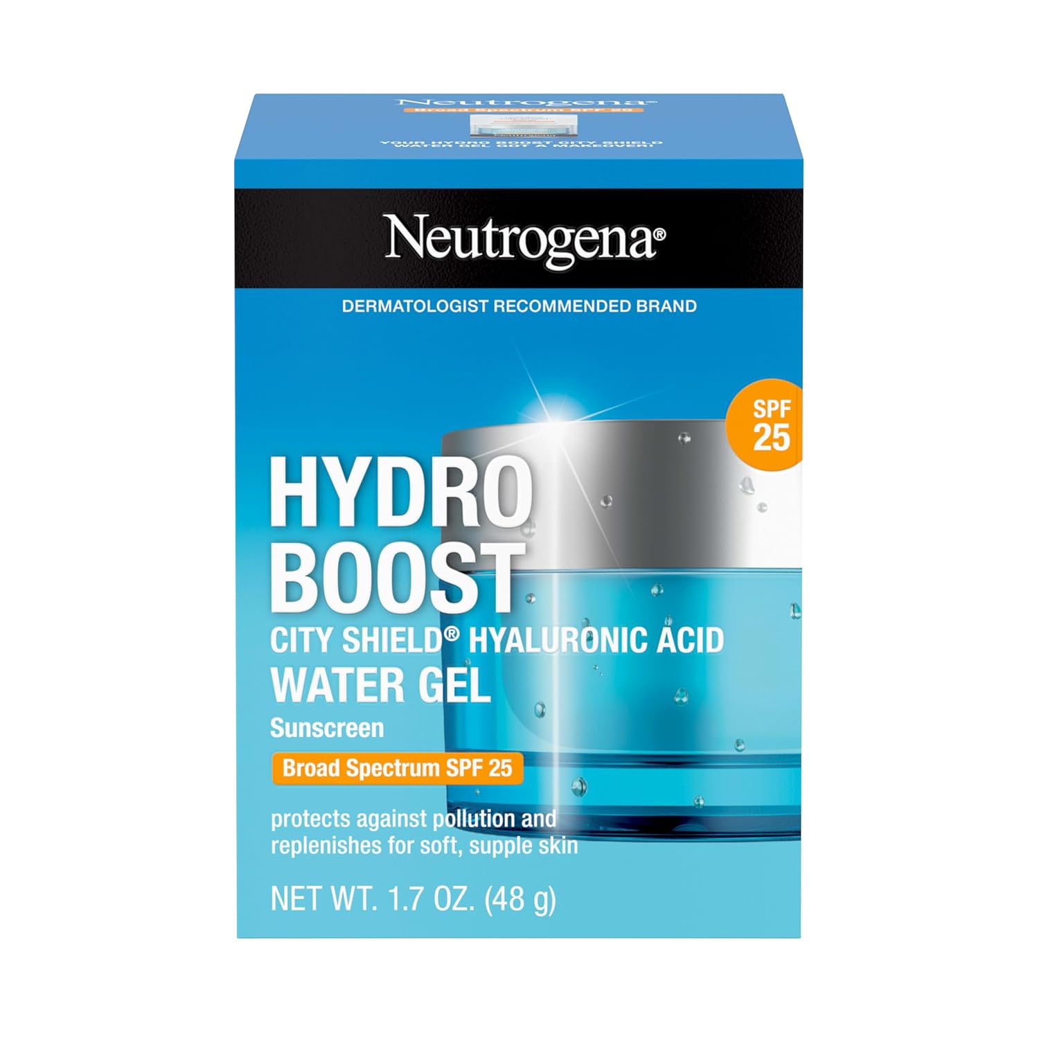 Neutrogena Hydro Boost Face Moisturizer with SPF 25, Hydrating Facial Sunscreen, Oil-Free and Non-Comedogenic Water Gel Face Lotion 1.7 oz-9