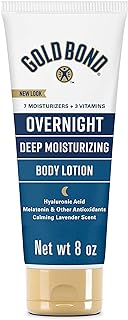 Gold Bond Overnight Deep Moisturizing Lotion, 8 oz., Skin Therapy Lotion With Calming Lavender Scent