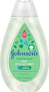 Johnson's Baby Vapor Bath with Soothing Aromas to Relax Babies, Gentle Tear-Free Baby Bath Soothes & Comforts Baby, Hypoallergenic Bath Liquid, Paraben-, Dye- & Sulfate-Free, 13.6 fl. oz