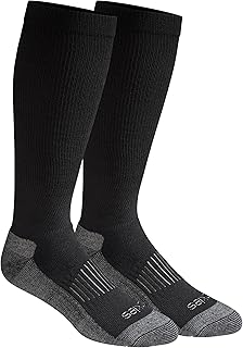 Dickies Men's Light Comfort Compression Over-The-Calf Socks, Available in M-XXL (2, 4 Pairs)