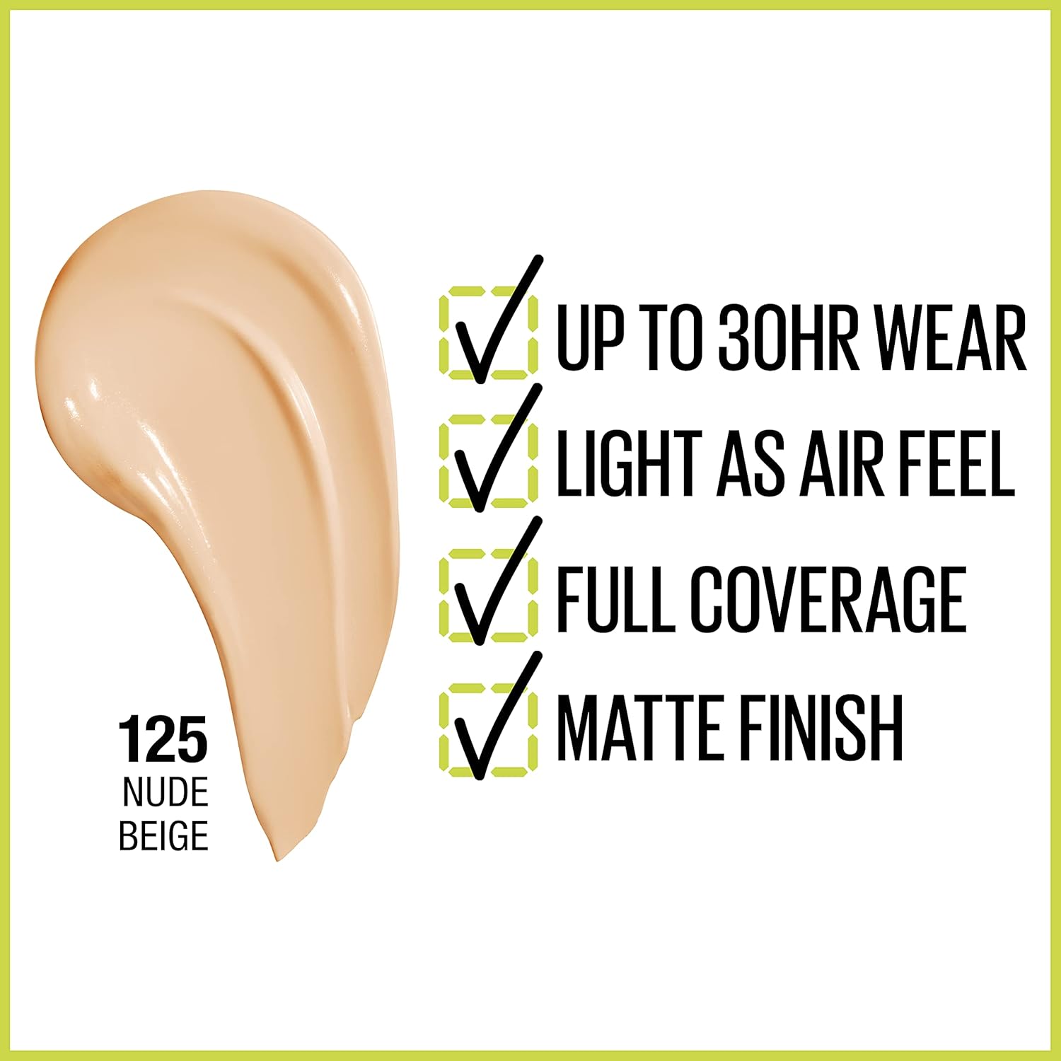 Maybelline Super Stay Full Coverage Liquid Foundation Active Wear Makeup, Up to 30Hr Wear, Transfer, Sweat & Water Resistant, Matte Finish, Nude Beige, 1 Count-1