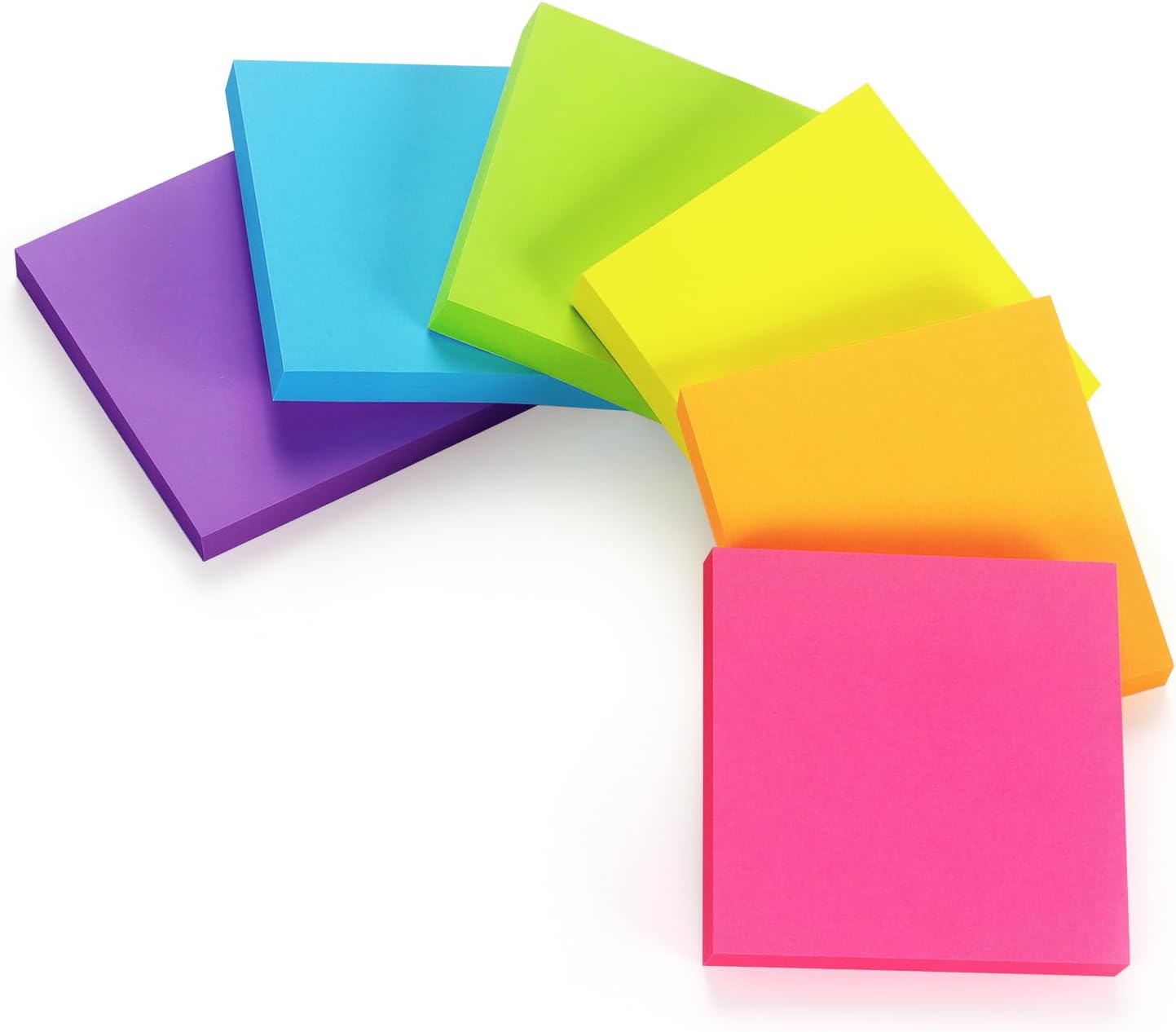 Early Buy Sticky Notes 6 Bright Color 6 Pads Self-Stick Notes 3 in x 3 in, 100 Sheets/Pad-1