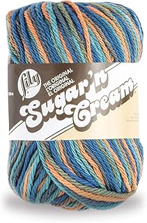 Lily Sugar'n Cream Super Size Ombres Yarn, 3 oz, Capri Ombre, 1 Ball