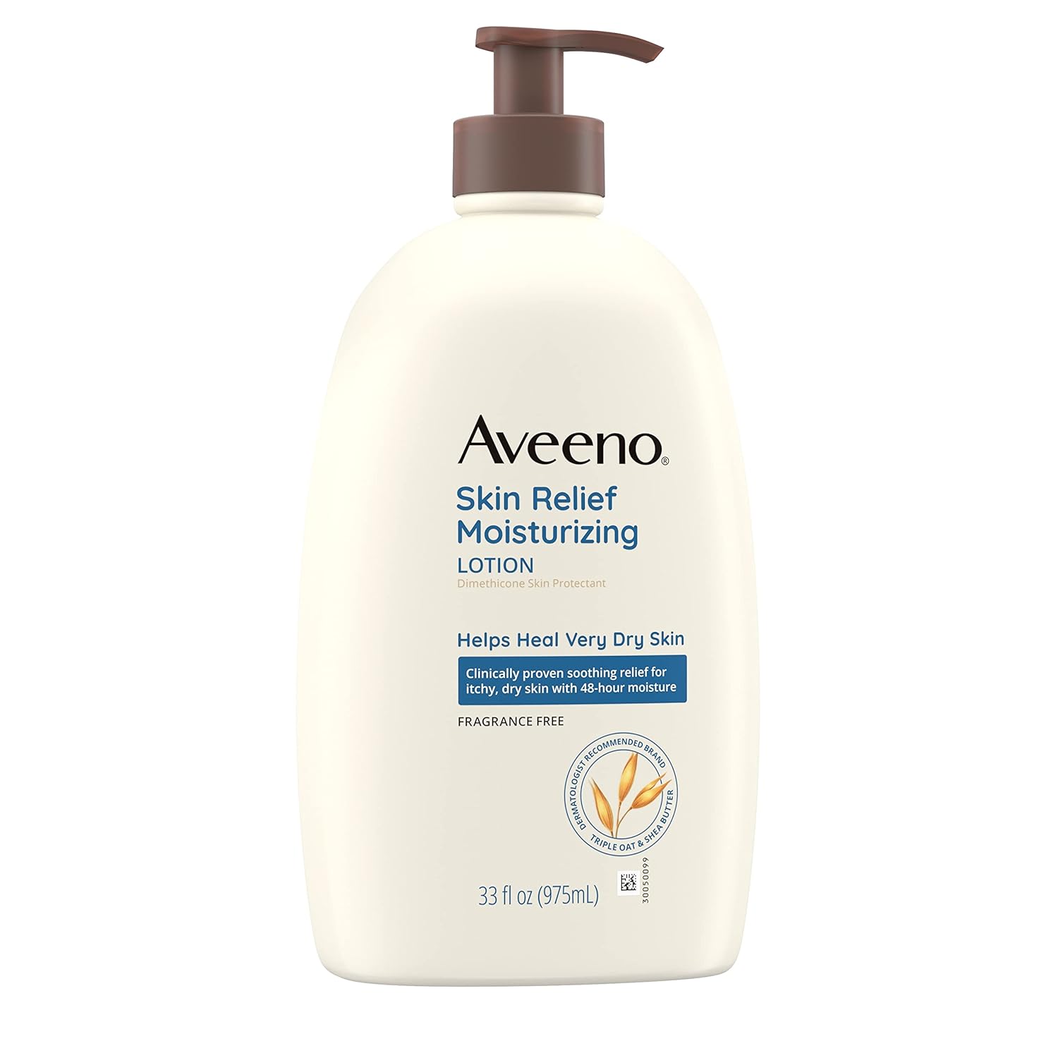 Aveeno Skin Relief Moisturizing Lotion for Very Dry Skin with Soothing Triple Oat & Shea Butter Formula, Dimethicone Skin Protectant Helps Heal Itchy, Dry Skin, Fragrance-Free, 33 fl. oz-7