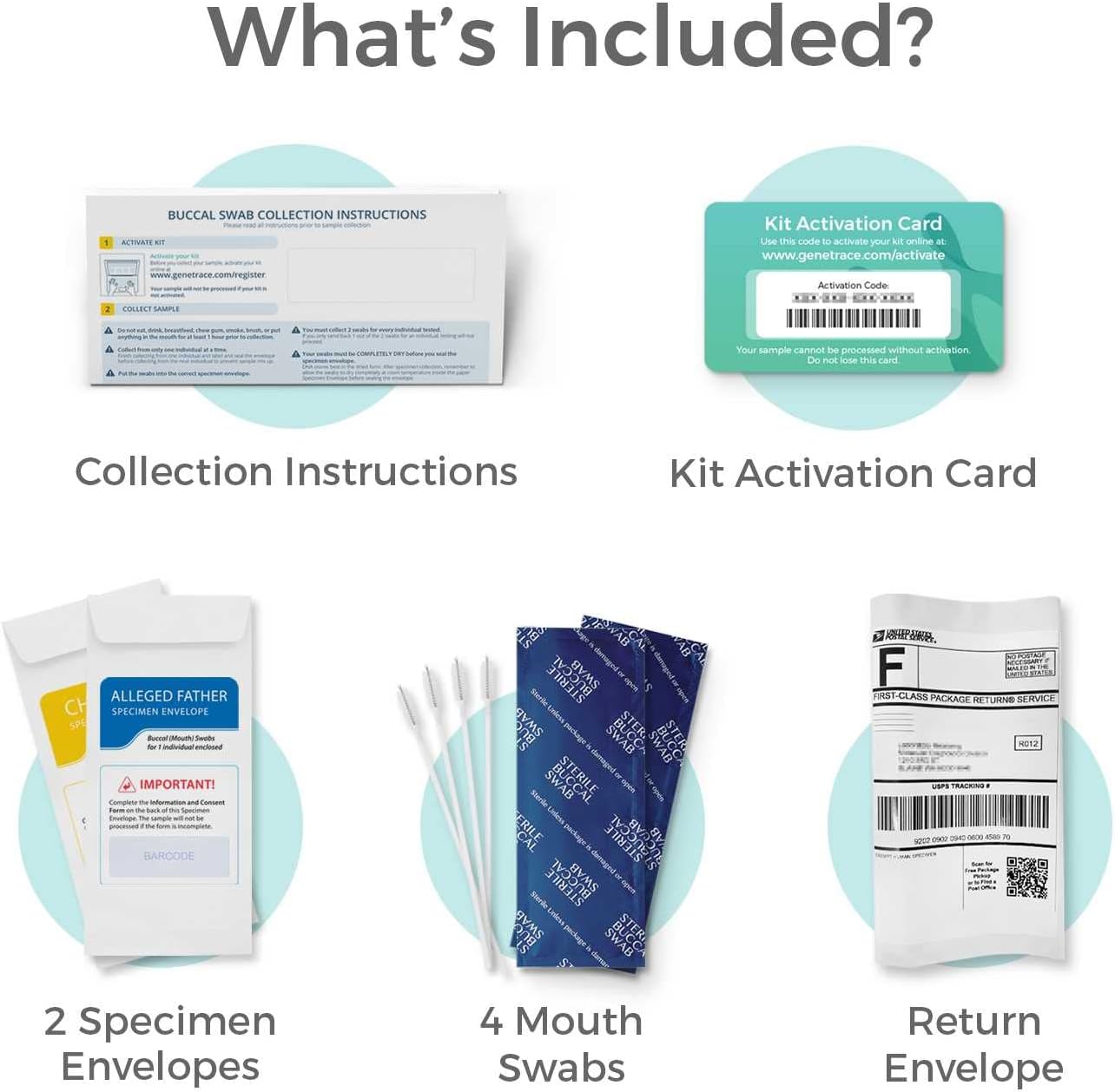 DNA Paternity Test Kit - Lab Fees & Shipping Included - at Home Collection Kit for Father and Child - Results in 1-2 Days-2