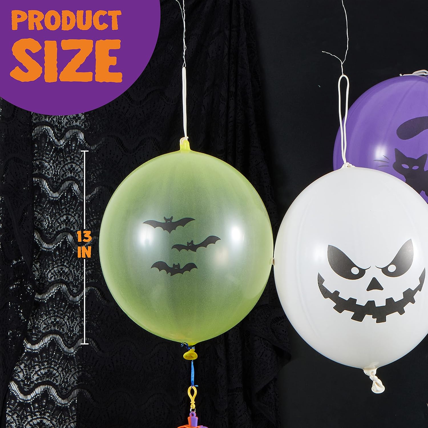 JOYIN 36 Pieces Halloween Punch Balloons for Halloween Punching Balloon Party Favor Supplies Decorations, Trick or Treat Toys, Halloween School Classroom Game-6