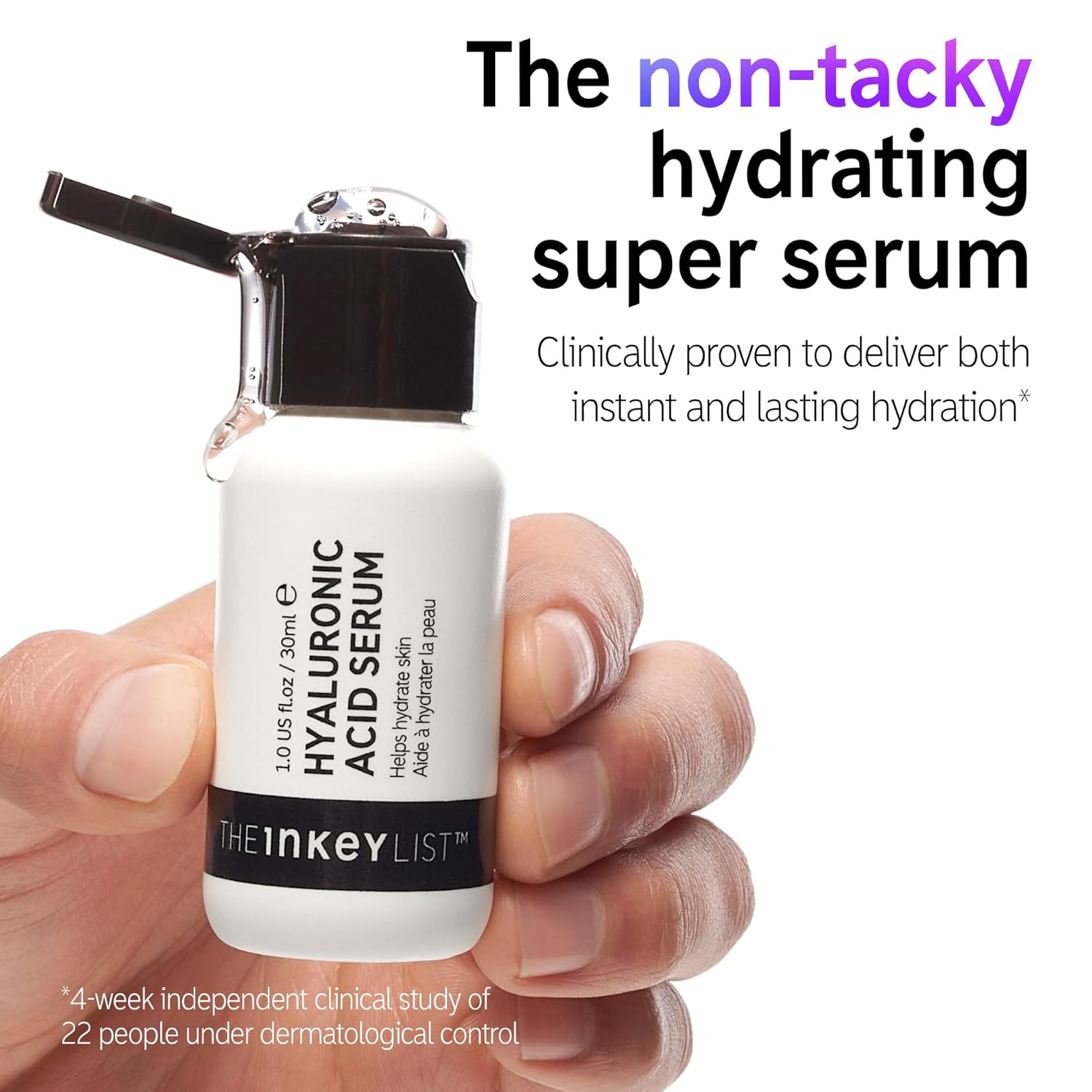 The INKEY List Hyaluronic Acid Serum, Hydrate Multiple Layers of Dry Skin, Plump and Smooth Fine Lines and Wrinkles, 1.0 fl oz-5