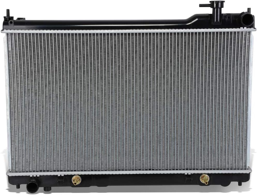 DNA Motoring OEM-RA-2455 1-Row Aluminum Core Cooling Radiator Compatible with 03-04 Infiniti G35 Sedan AT, 27-1/16" W X 15-13/16" H X 11/16" D, 1-7/16" Inlet, 1-7/16" Outlet-0