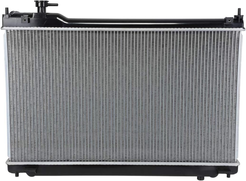 DNA Motoring OEM-RA-2455 1-Row Aluminum Core Cooling Radiator Compatible with 03-04 Infiniti G35 Sedan AT, 27-1/16" W X 15-13/16" H X 11/16" D, 1-7/16" Inlet, 1-7/16" Outlet-4