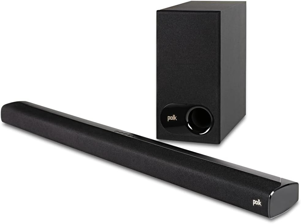 Polk Audio Signa S2 Sound Bar & Wireless Subwoofer – Exclusive VoiceAdjust Technology, Ultra-Slim Design, Works with 4K & HD TVs, HDMI & Optical, Bluetooth, Wireless Streaming-0