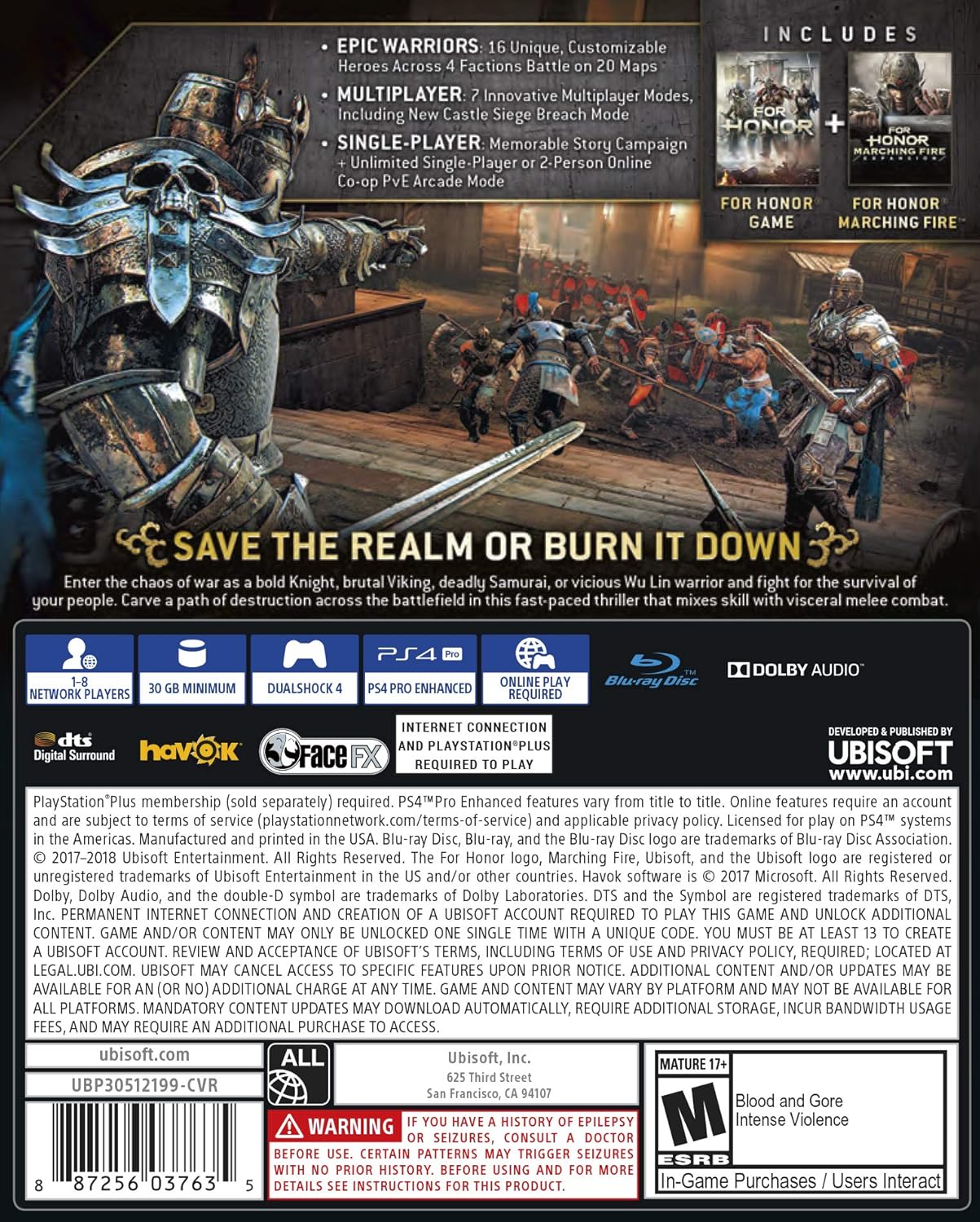 for Honor Marching Fire - PlayStation 4 Standard Edition-1