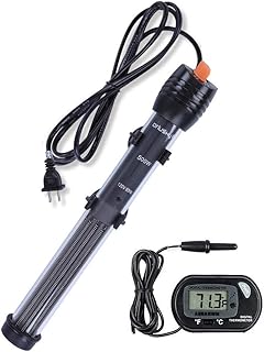 Orlushy Submersible Aquarium Heater,300W Adjustable Fish Tahk Heater with 2 Suction Cups Free Thermometer Suitable for Marine Saltwater and Freshwater