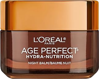 L'Oreal Paris Skincare Age Perfect Hydra Nutrition Ultra Nourishing Honey Night Balm, Face Moisturizer to Comfort, Improve Resilience on Dry Skin, Manuka Honey and Nurturing Oils, 1.7 oz.