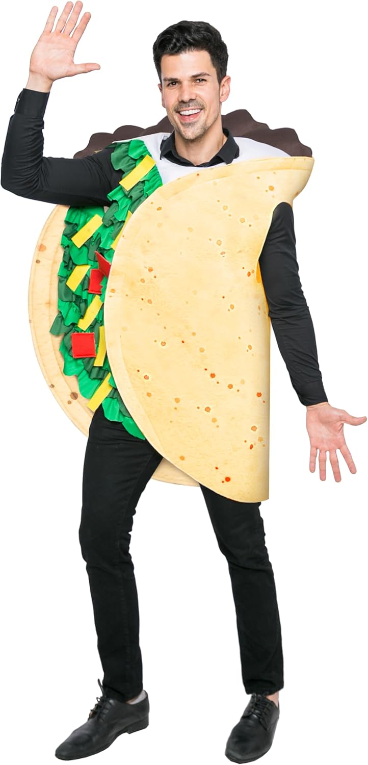 Spooktacular Creations Taco Costume Adult Halloween Costume Burrito Food Costume for Halloween Dress Up Cosplay Party-0