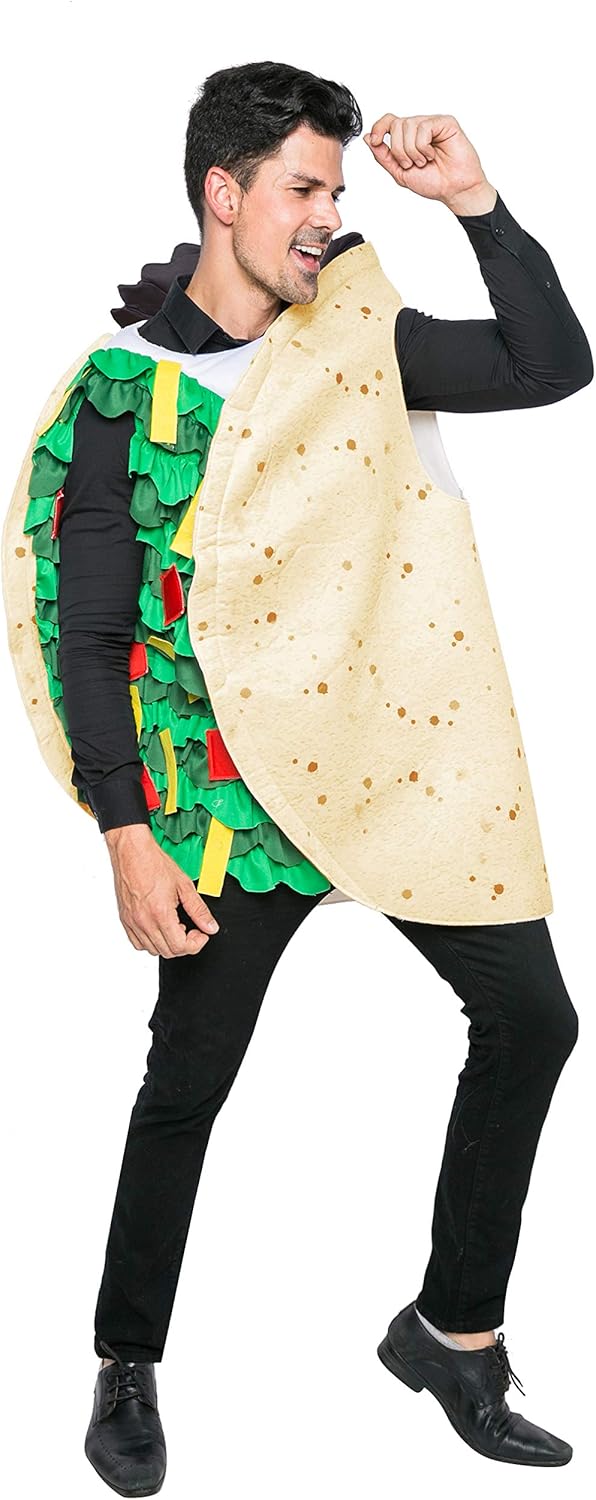 Spooktacular Creations Taco Costume Adult Halloween Costume Burrito Food Costume for Halloween Dress Up Cosplay Party-3